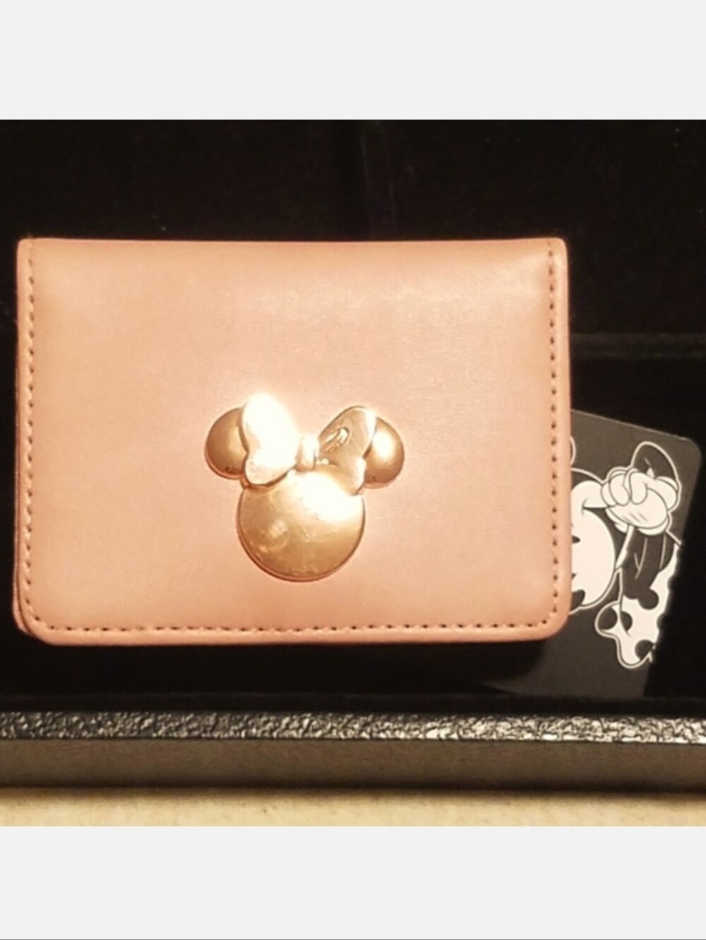 NWT Bioworld×Disney Pink & Rosegold Minnie Mouse Bifold Wallet!